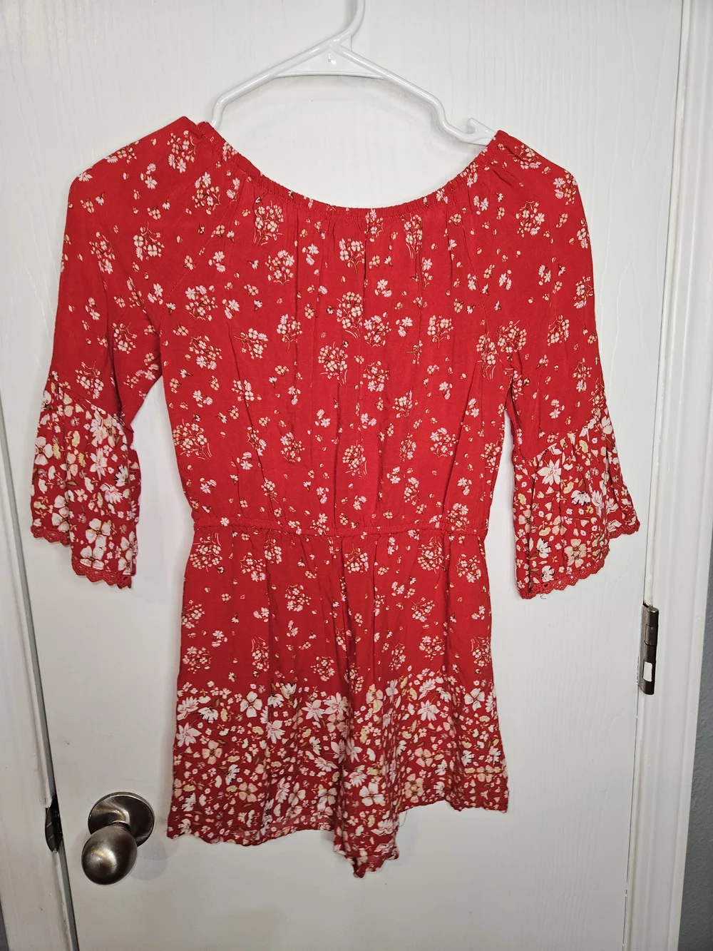 Girls' Red Floral Tunic Romper by Speechless